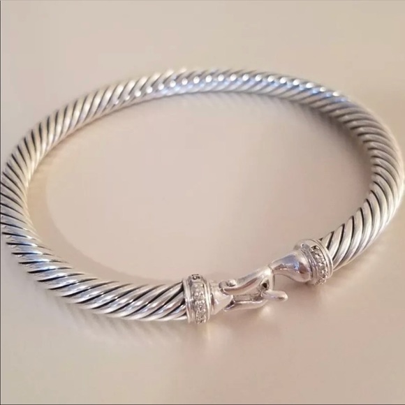 David Yurman Jewelry - David Yurman Cable Classic Diamond Buckle Bracelet
